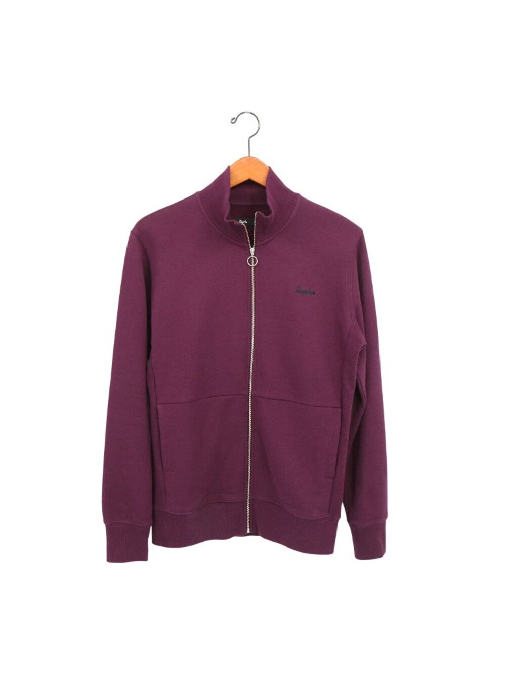 Rapha Wine Logo Full Zip Up Fleece Sweatshirt Track Jacket S